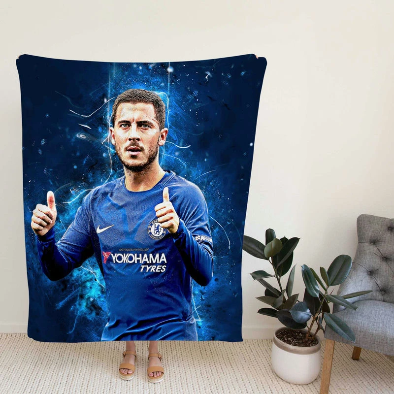 Eden Hazard Cea Midfield Football Player Fleece Blanket