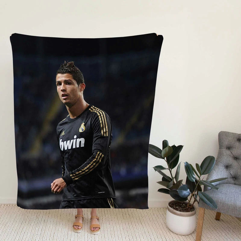 tiano Ronaldo Real Madrid Footbatar Fleece Blanket