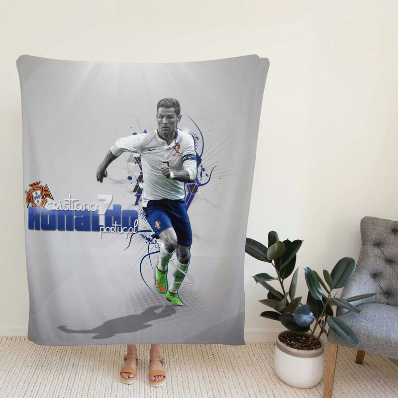 Top Ranked Football Player tiano Ronaldo Fleece Blanket