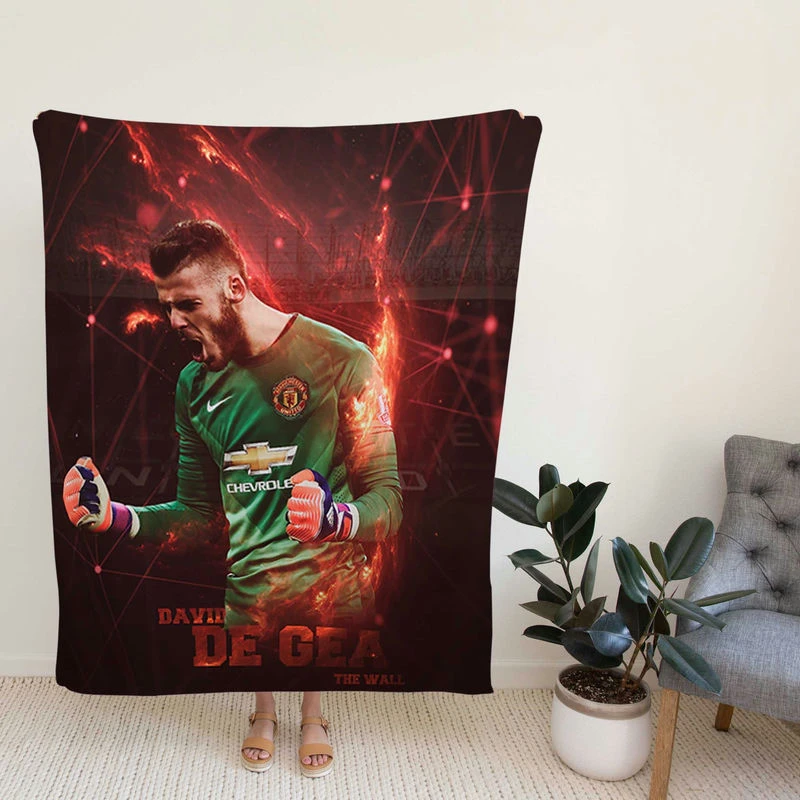 David de Gea Awarded Man United Football Player Fleece Blanket