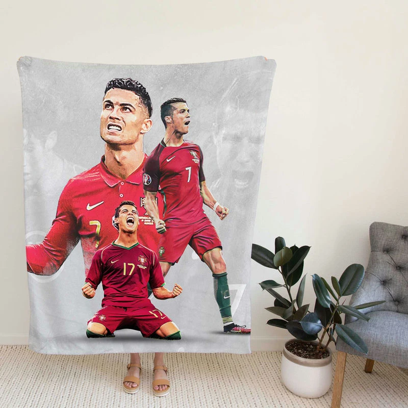 tiano Ronaldo Goat Portugal Football Player Fleece Blanket
