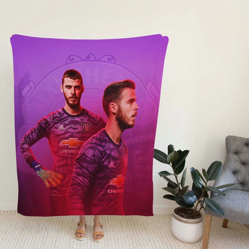David de Gea Energetic Goalkeeping Football Player Fleece Blanket