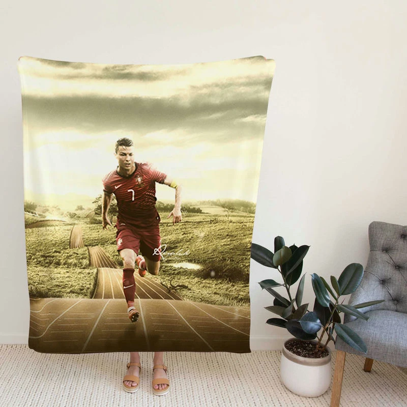 Most Epic Portugal Football Player tiano Ronaldo Fleece Blanket