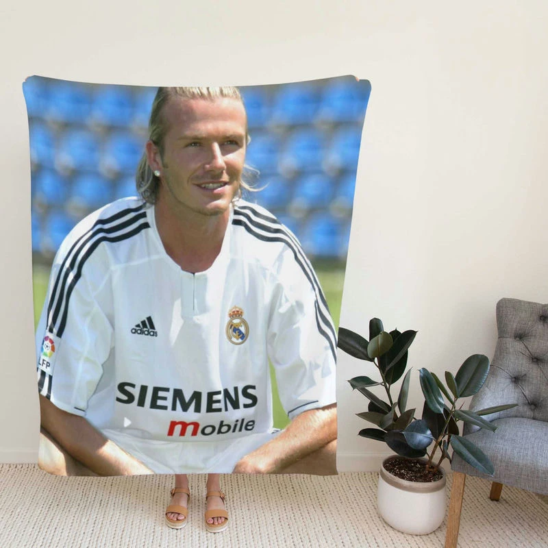 Champ League Football Player David Beckham Fleece Blanket