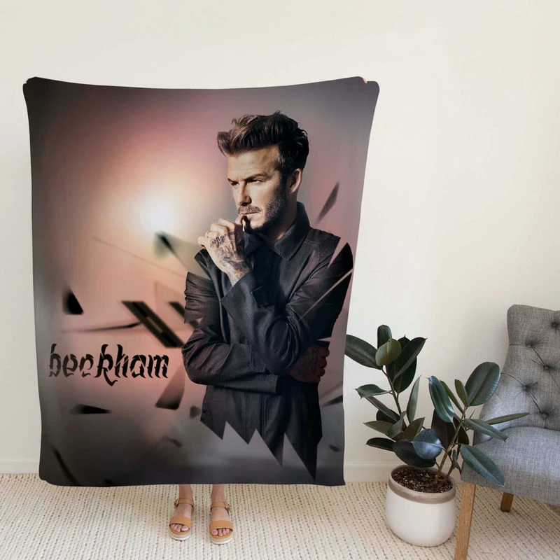 David Beckham Prsional Enh Footballer Fleece Blanket