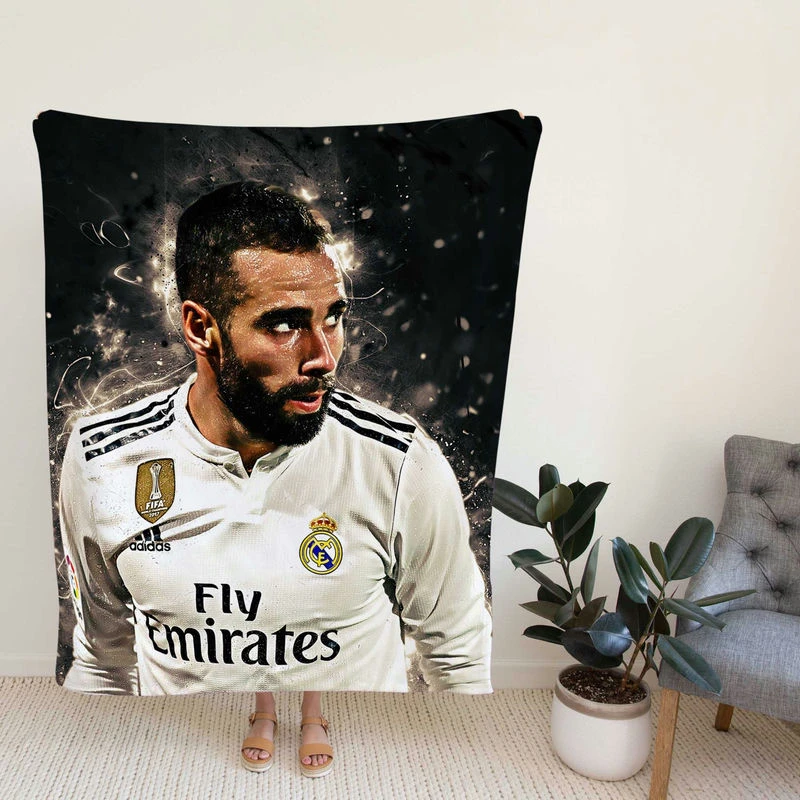 Dani Carvajal Exellelant Defend Football Player Fleece Blanket