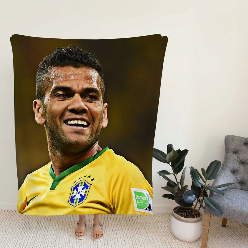 Populer Brazilian Football Player Dani A Fleece Blanket
