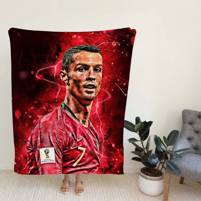 UEFA Euro Footballer tiano Ronaldo Fleece Blanket