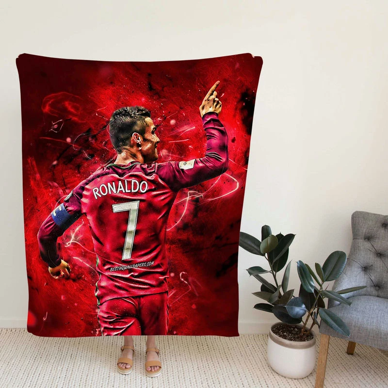 tiano Ronaldo Footballer Fleece Blanket