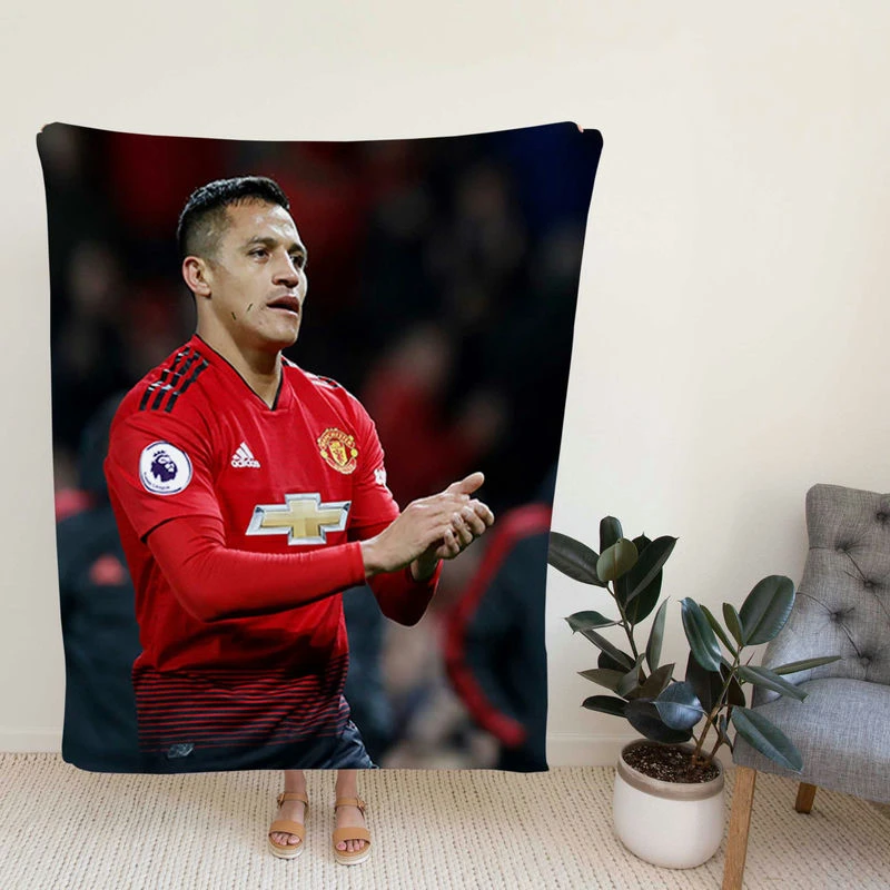 Al Sanchtrong Chile Football Player Fleece Blanket