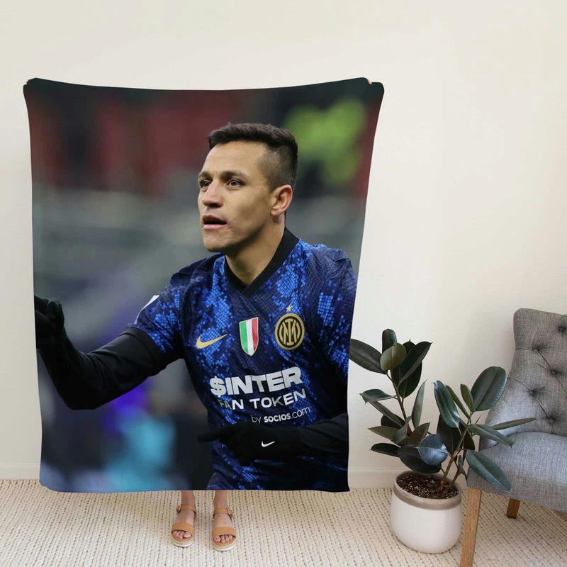 Al Sanchez Top Ranked Inter Milan Football Player Fleece Blanket