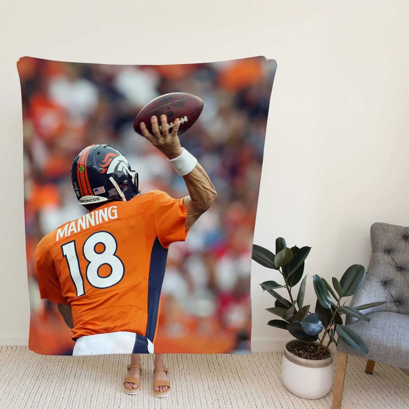 Peyton Manning Exciting NFL Football Player Fleece Blanket