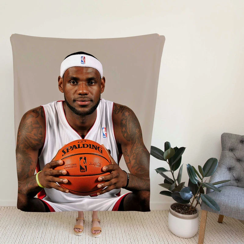 LeBron J sic NBA Football Player Fleece Blanket