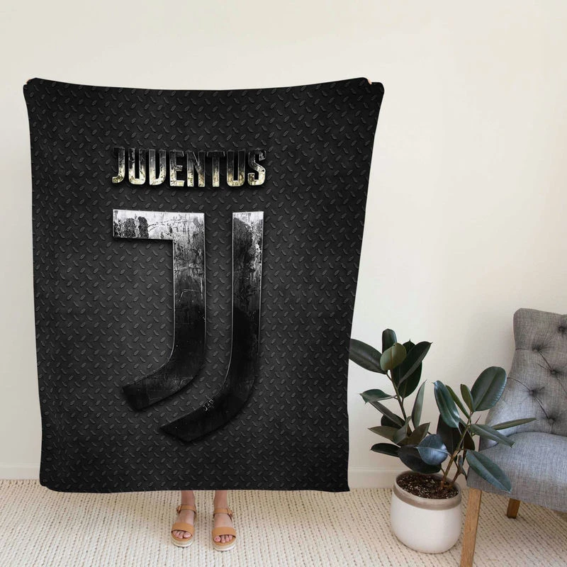 Juve Logo European Football Club Fleece Blanket