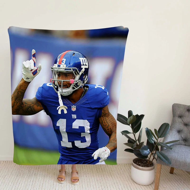 NFL Odell Beckham Jr Football Player Fleece Blanket
