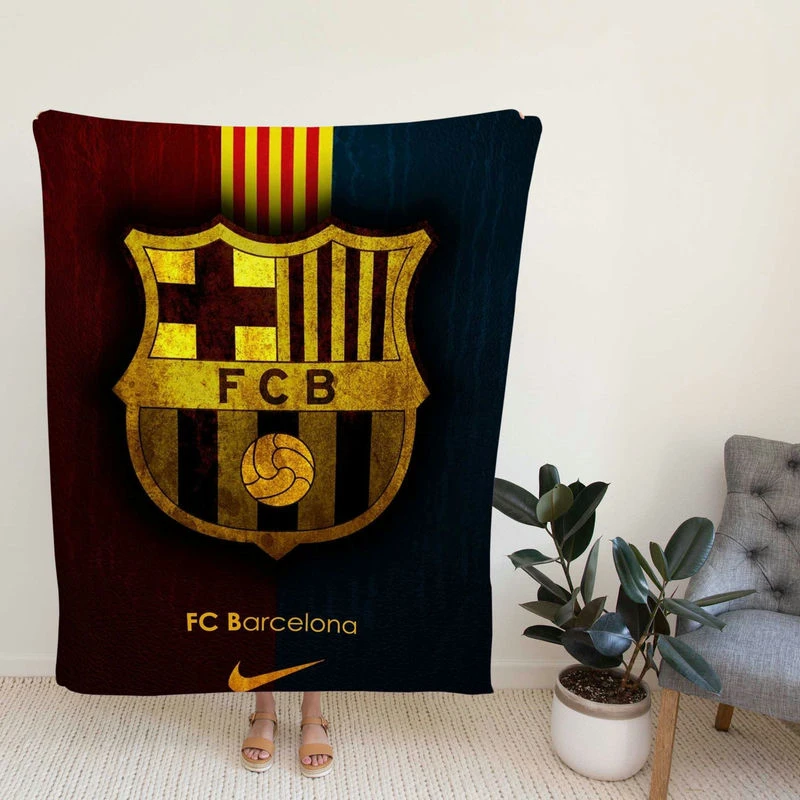 Clevph Football Club FC Barcelona Fleece Blanket