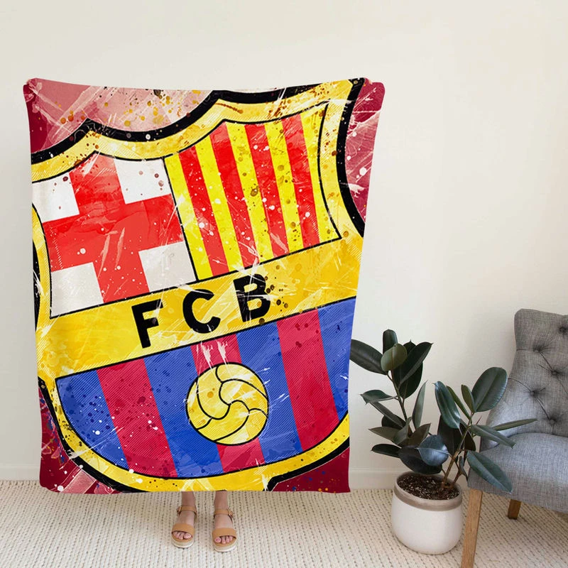 FC Barcelona Champ League Football Club Fleece Blanket