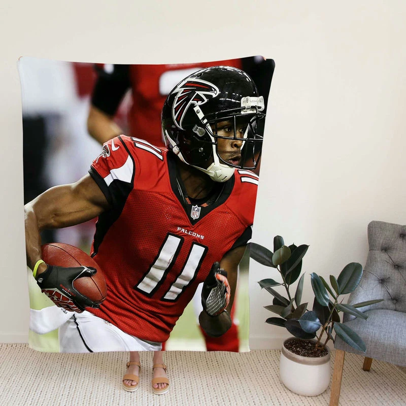 Julio J Energetic NFL Football Player Fleece Blanket