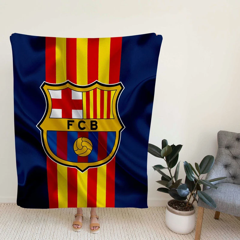 FC Barcelona Copa del Rey League Football Club Fleece Blanket