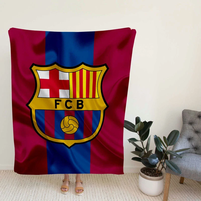 FC Barcelotripedign Football Logo Fleece Blanket