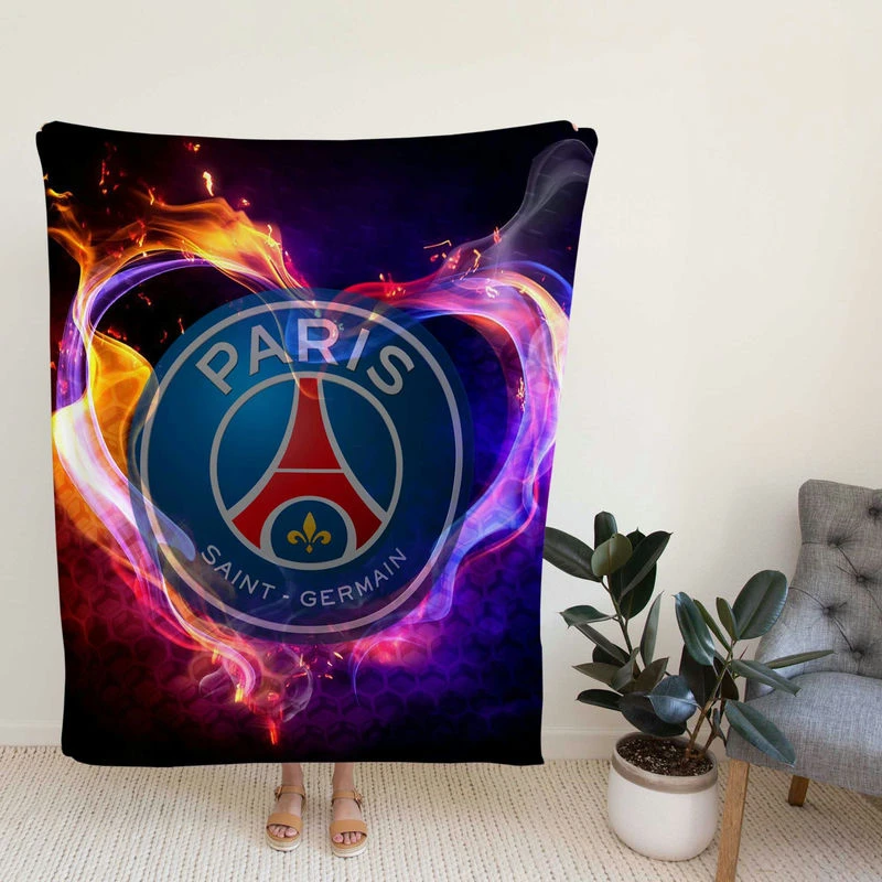 P Saint Germain FC Energetic Football Team Fleece Blanket