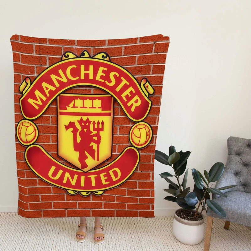 Manter United FC Active Football Club Fleece Blanket
