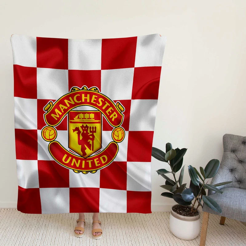 Top Ranked Brh Football Club Manter United Logo Fleece Blanket