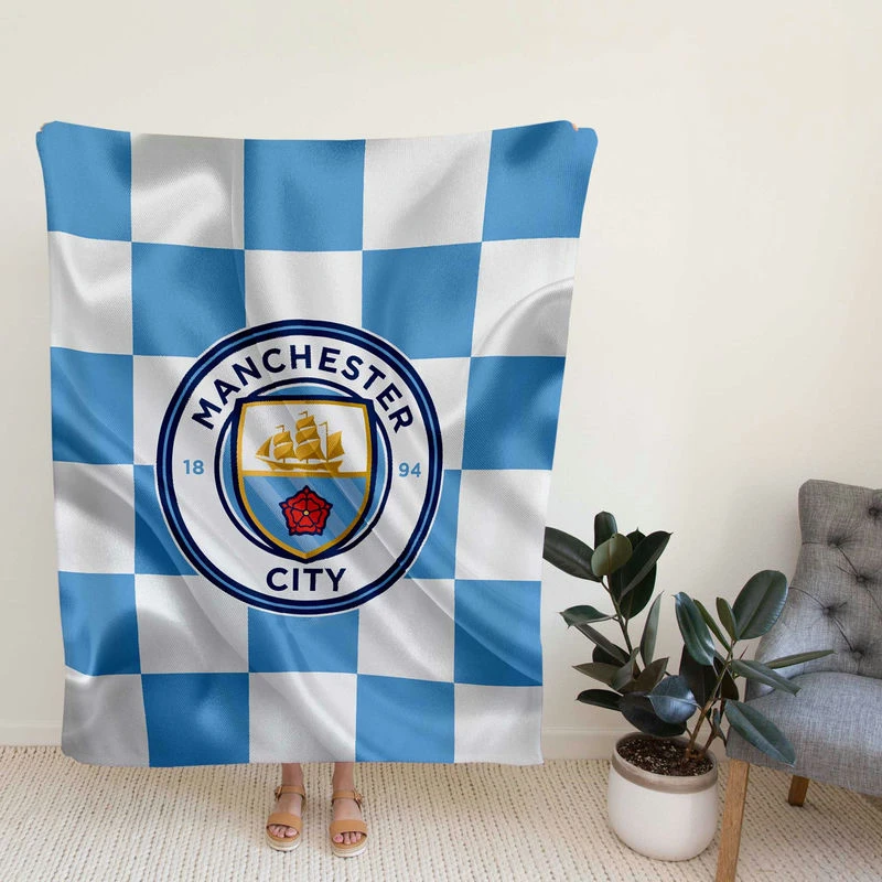Prsional Enh Football Club Manter City Logo Fleece Blanket