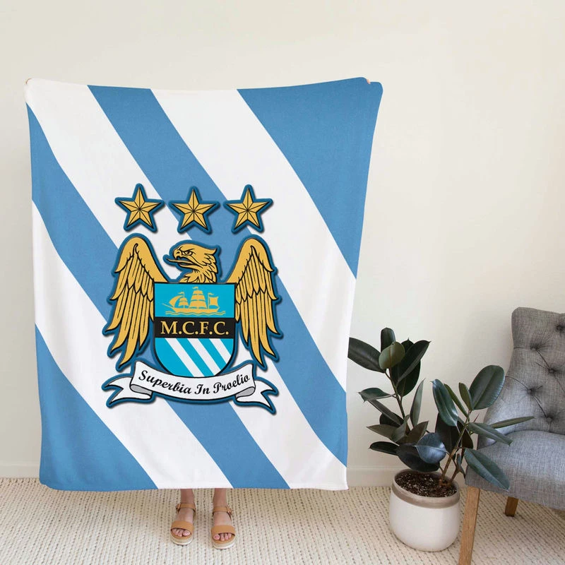 Manter City FC Excellent Football Club Fleece Blanket