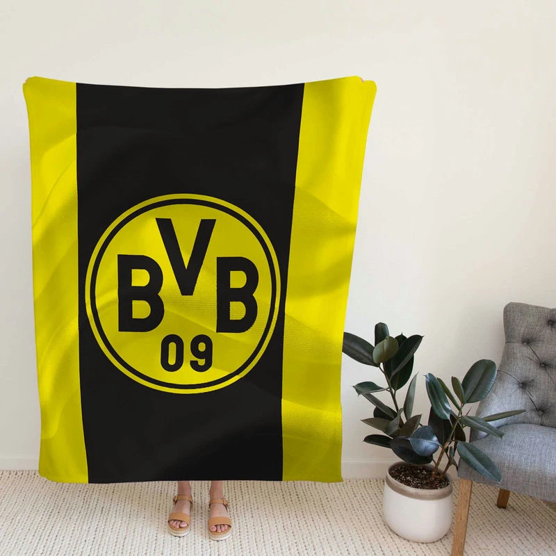 Bsia Dortmund BVB Football Club Logo Fleece Blanket