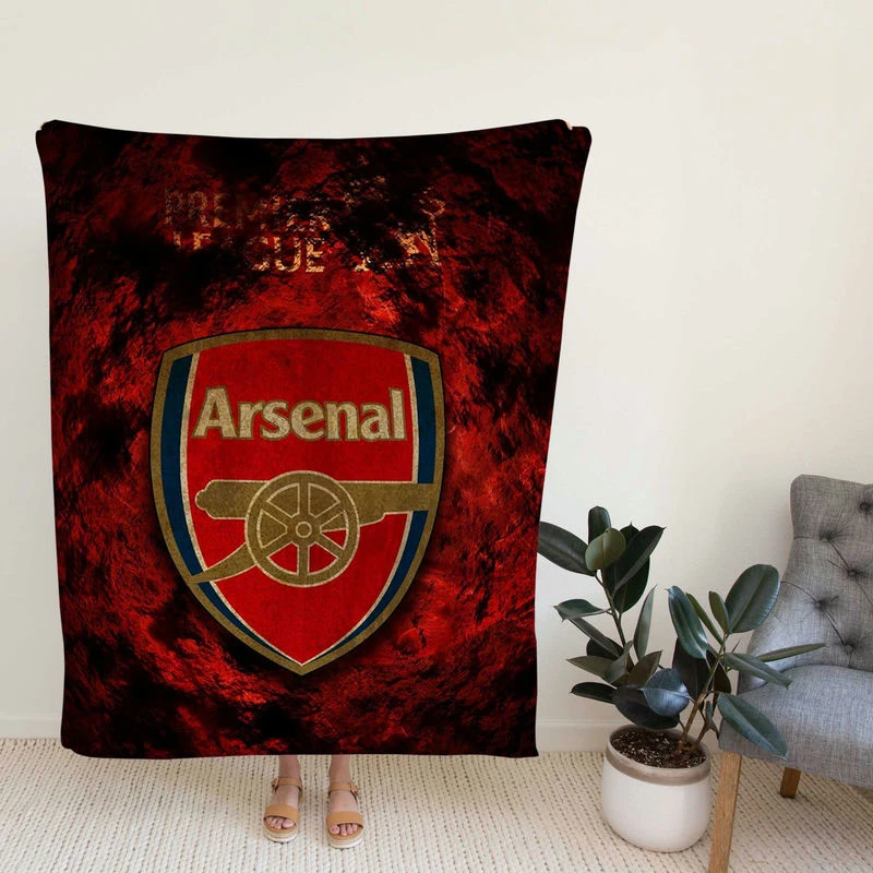 Arsenal Lotrong Football Club Logo Fleece Blanket
