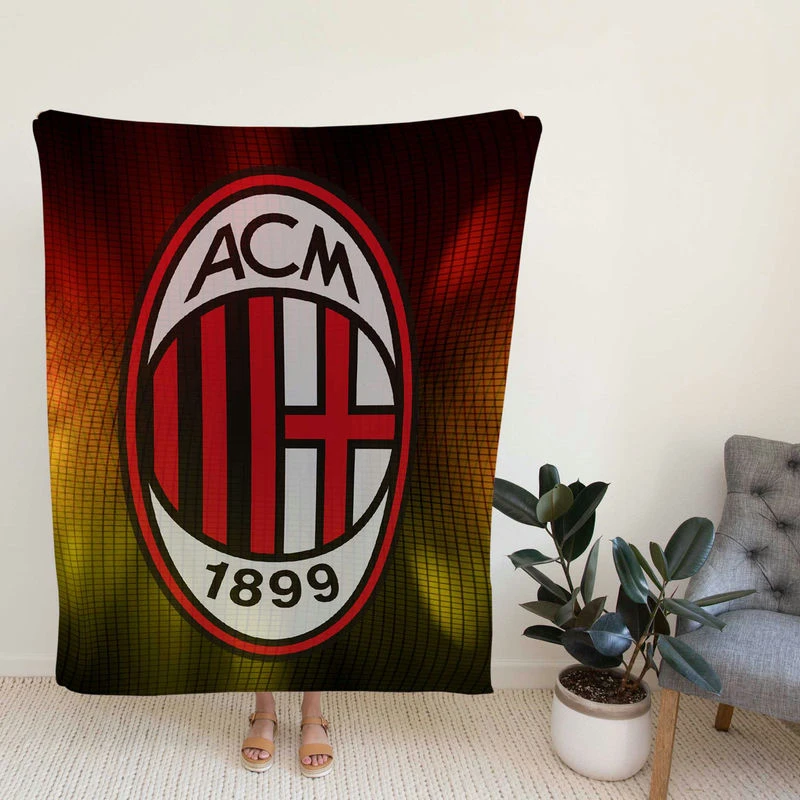Fa Football Club in Italy AC Milan Fleece Blanket