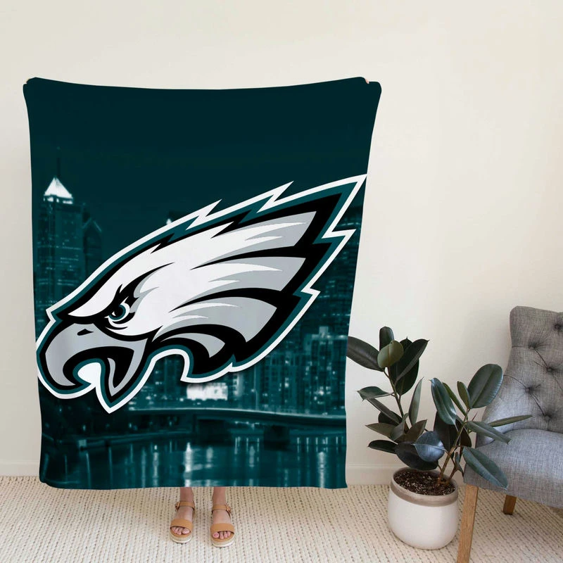Energetic NFL Football Player Philadelphia Ea Fleece Blanket