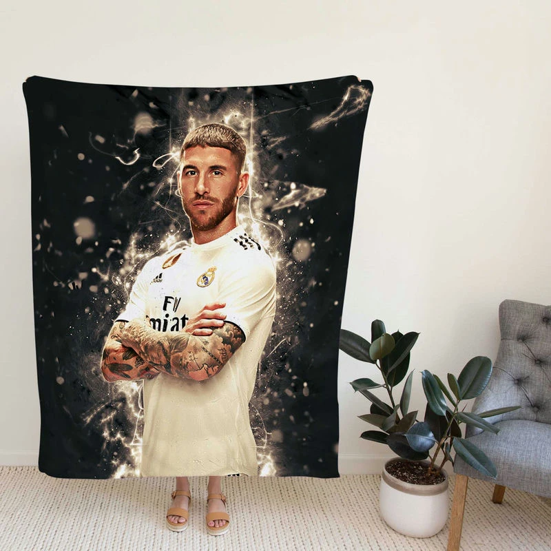 Sergio R Powerfoccer Player Fleece Blanket