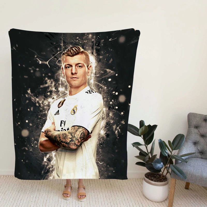 Toni K Powerful Real Madroccer Player Fleece Blanket