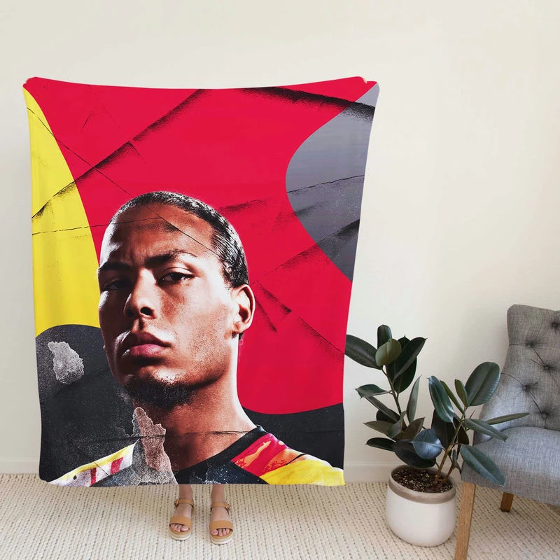 Virgil van Dijk Populoccer Player Fleece Blanket