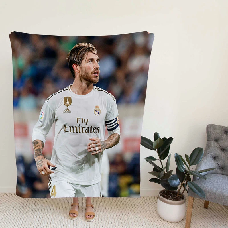Real Madroccer Playergio R Fleece Blanket