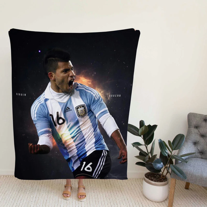 Sergio Aguero Argentioccer Player Fleece Blanket