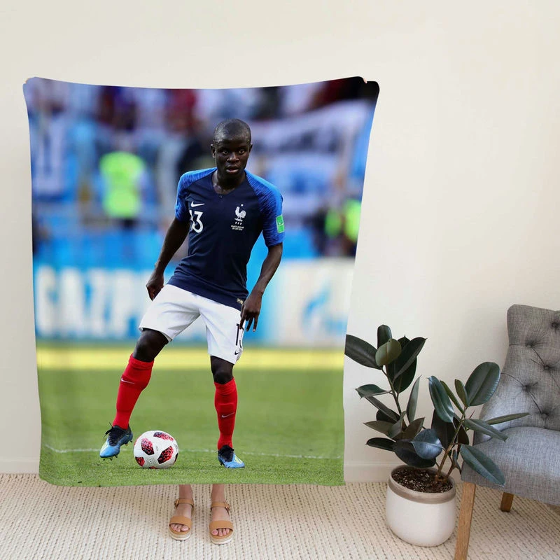 Excellent Franoccer Player N Golo Kante Fleece Blanket