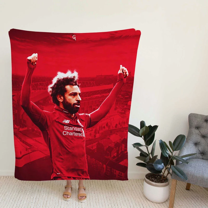 Mohamalah Liverpooccer Player Fleece Blanket