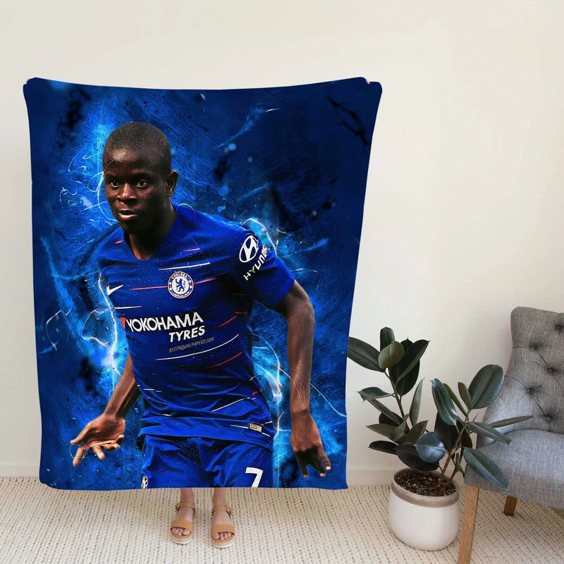Powerful Coccer Player N Golo Kante Fleece Blanket