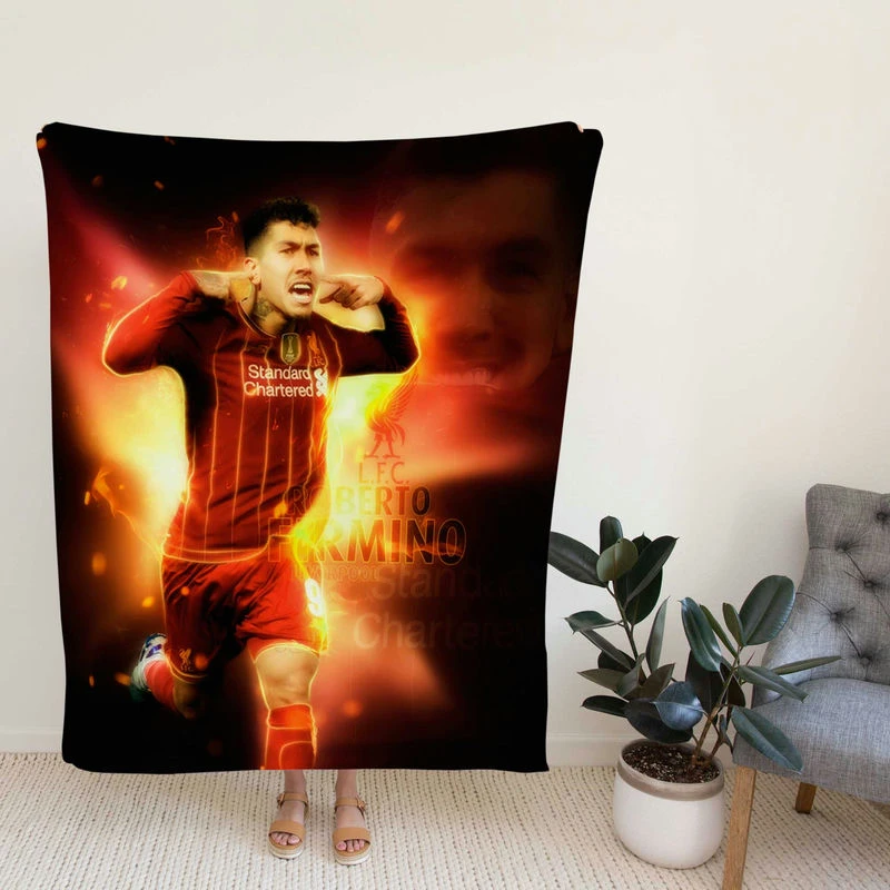 Prsionoccer Player Roberto Firmino Fleece Blanket