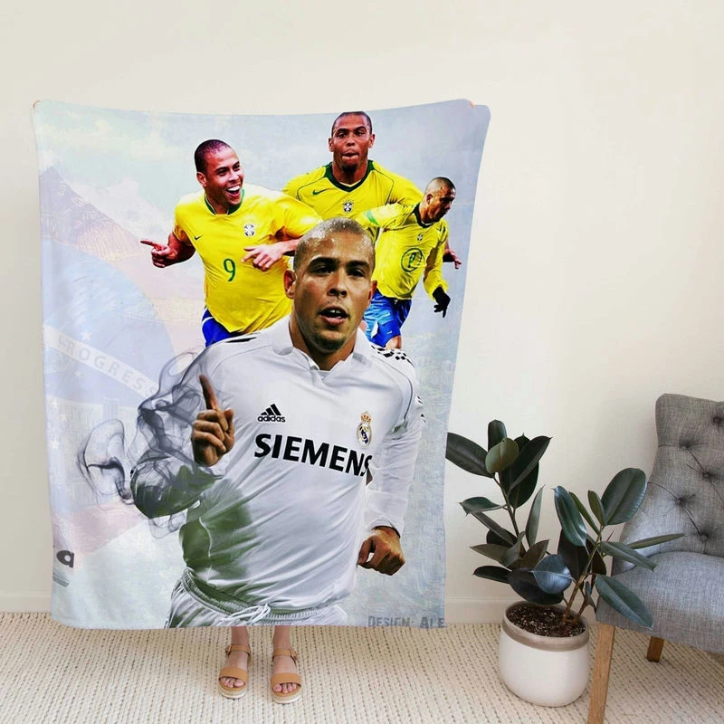 Ronaldo Nazario Populoccer Player Fleece Blanket
