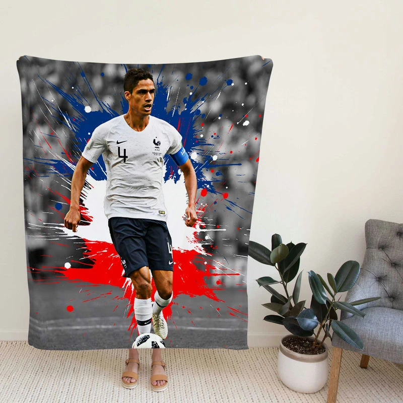 Raphael Varane Franoccer Player Fleece Blanket
