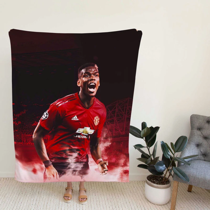 Paul Pogba Athletic Unitoccer Player Fleece Blanket