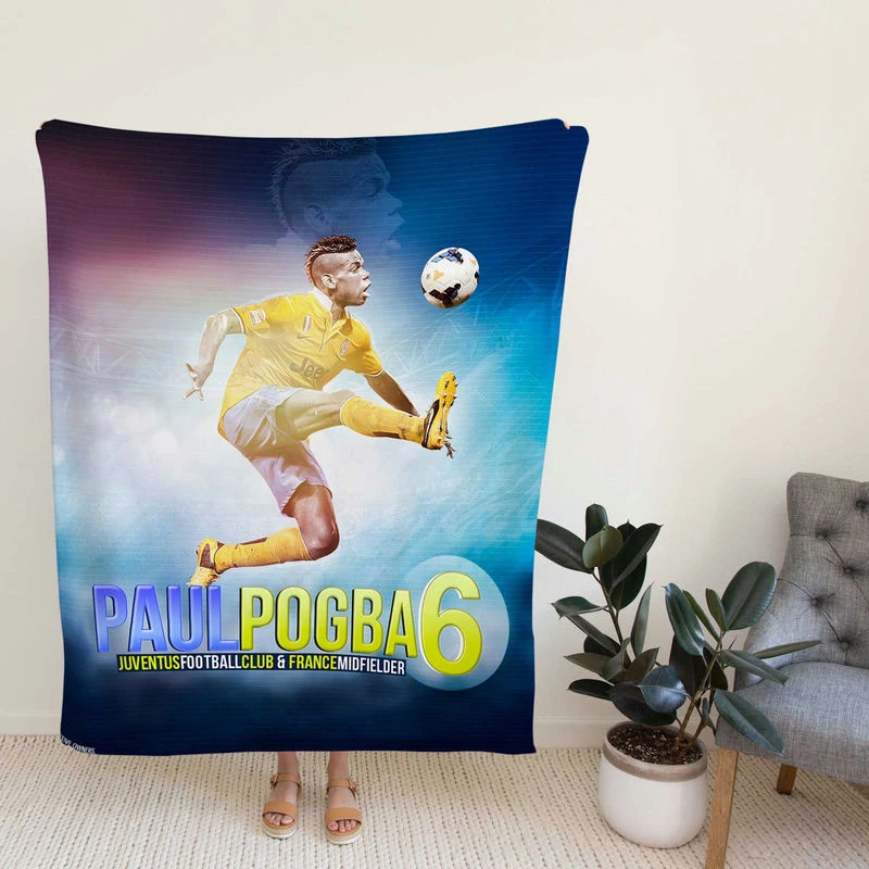 Paul Pogba Juve Soccer Player Fleece Blanket