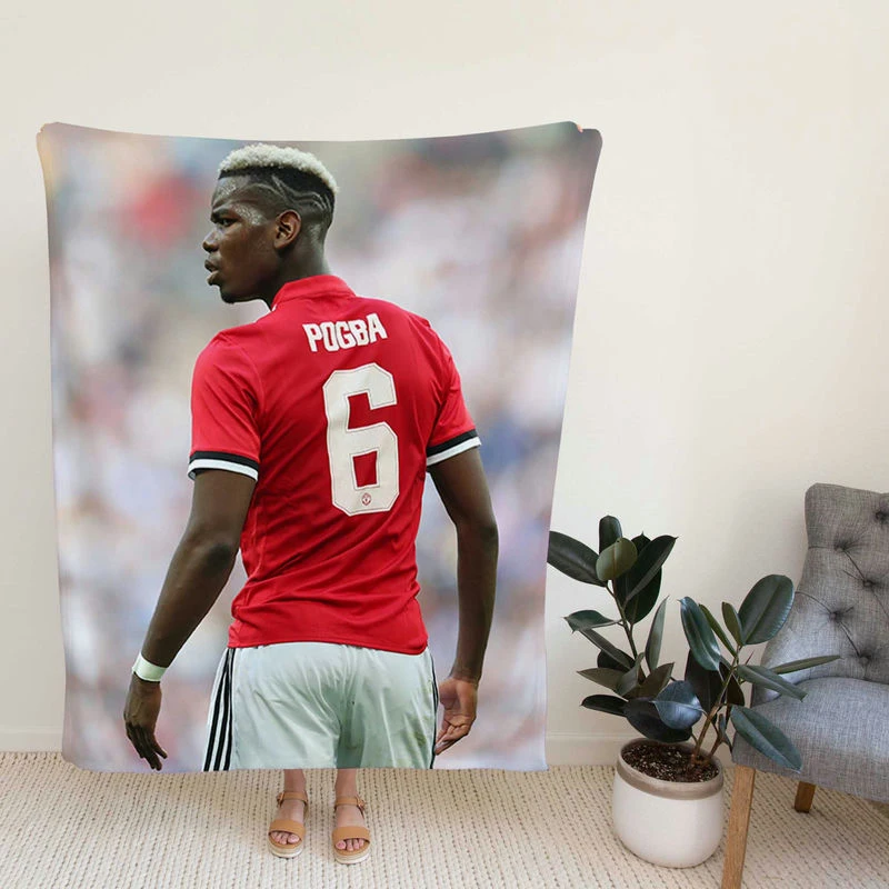 Paul Pogba Capable Unitoccer Player Fleece Blanket