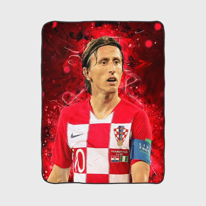 Luka Modric Croatportioccer Player Fleece Blanket