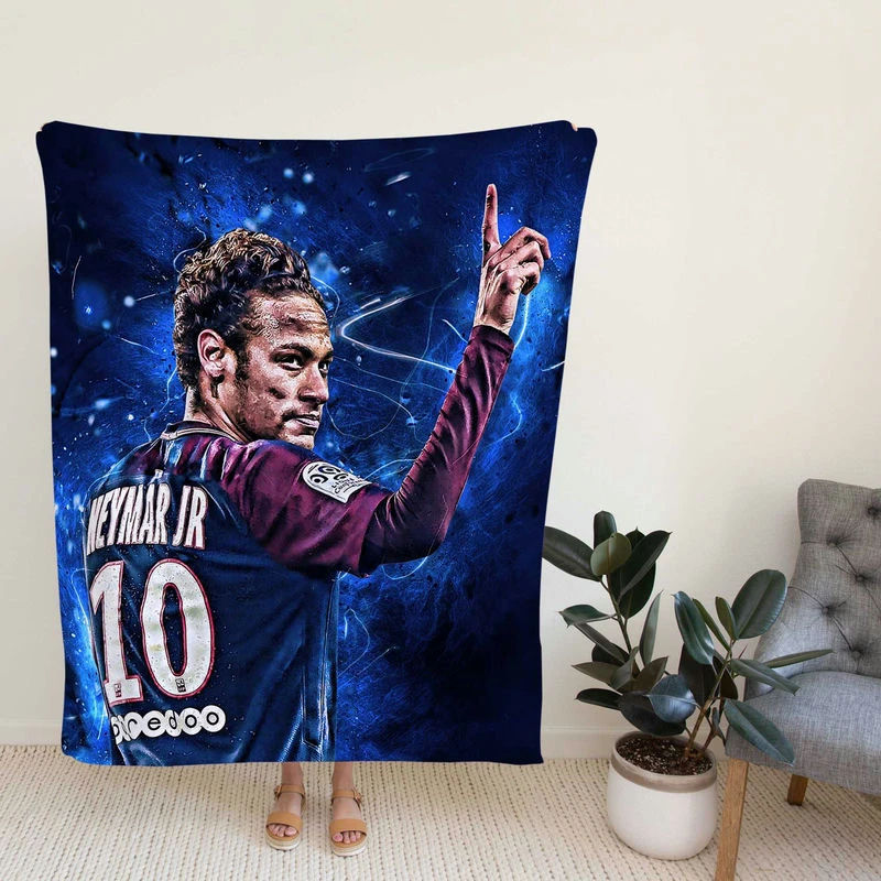 HonorablG Soccer Player Neymar Jr Fleece Blanket