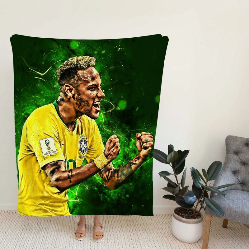 Neymar Brazoccer Player Fleece Blanket